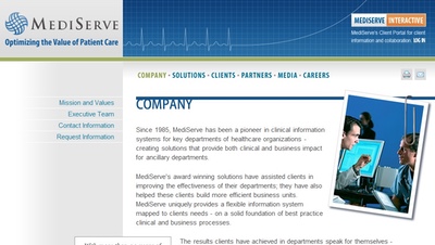 MediServe website redesign