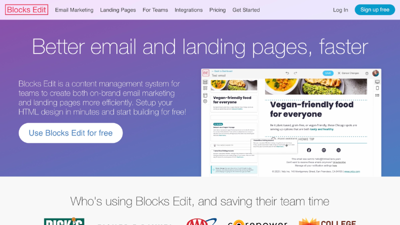 Blocks Edit promo site
