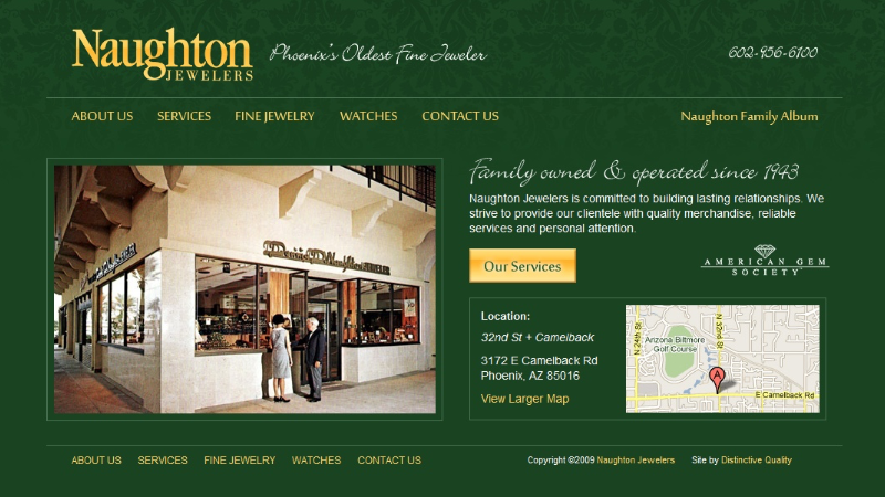 Naughton Jewelers website